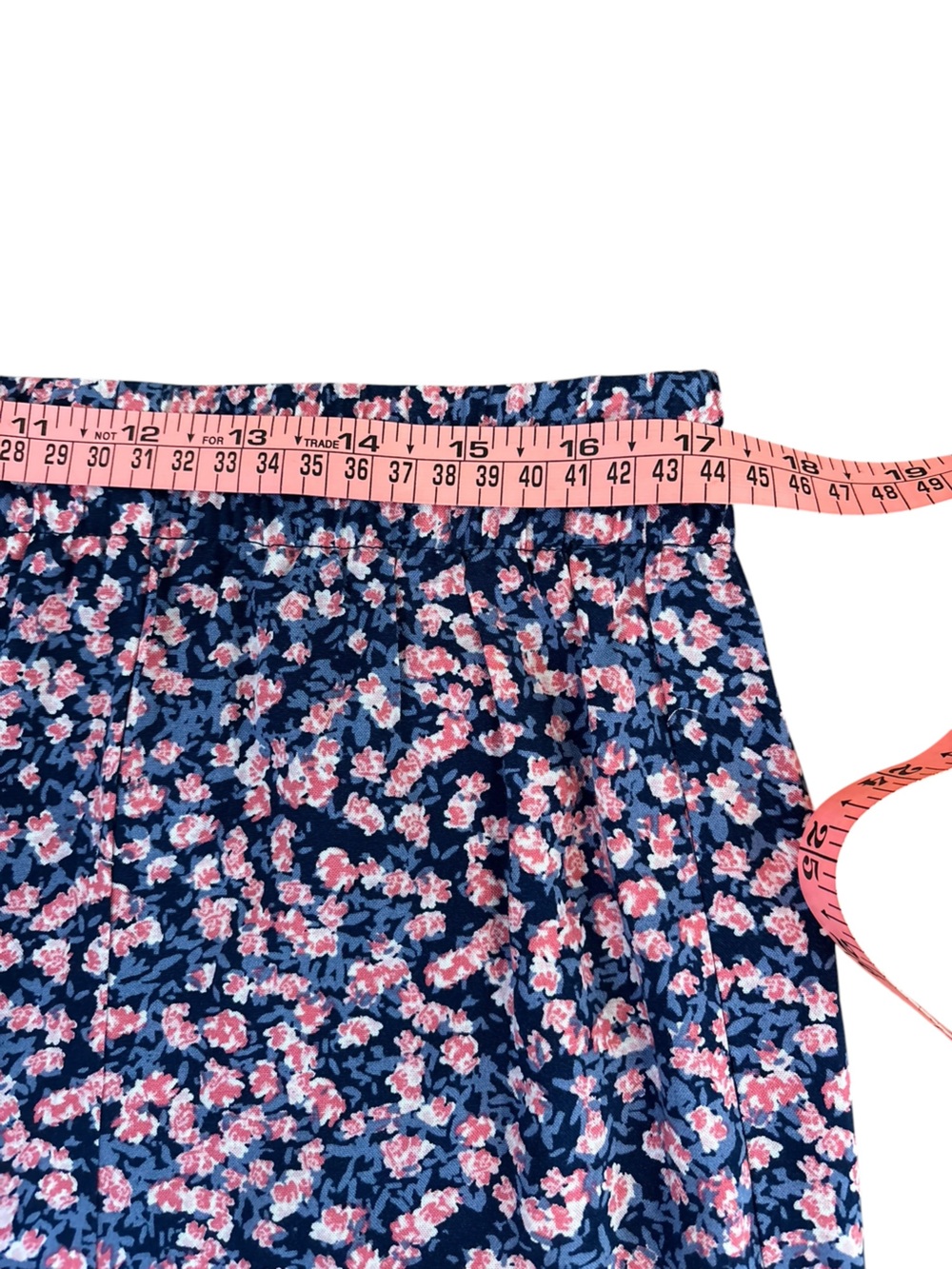 Apt. 9 Navy A-Line Skirt with Pink Floral Print - Picture 5 of 5